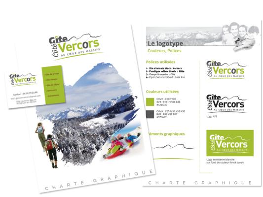 Charte graphique du logo Gîte Vercors